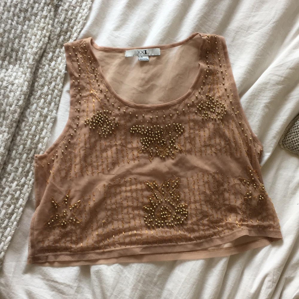 Beaded tank top